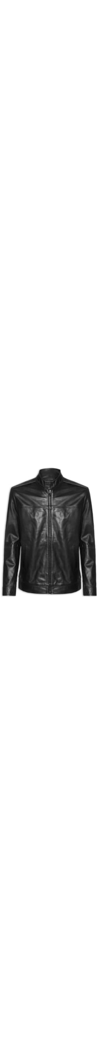 Jaqueta Masculina Couro Motorcycle - Preto