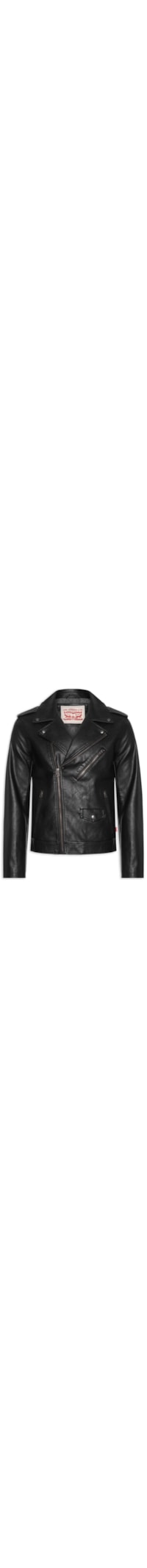 Jaqueta Masculina De Couro Asym Motorcycle - Preto