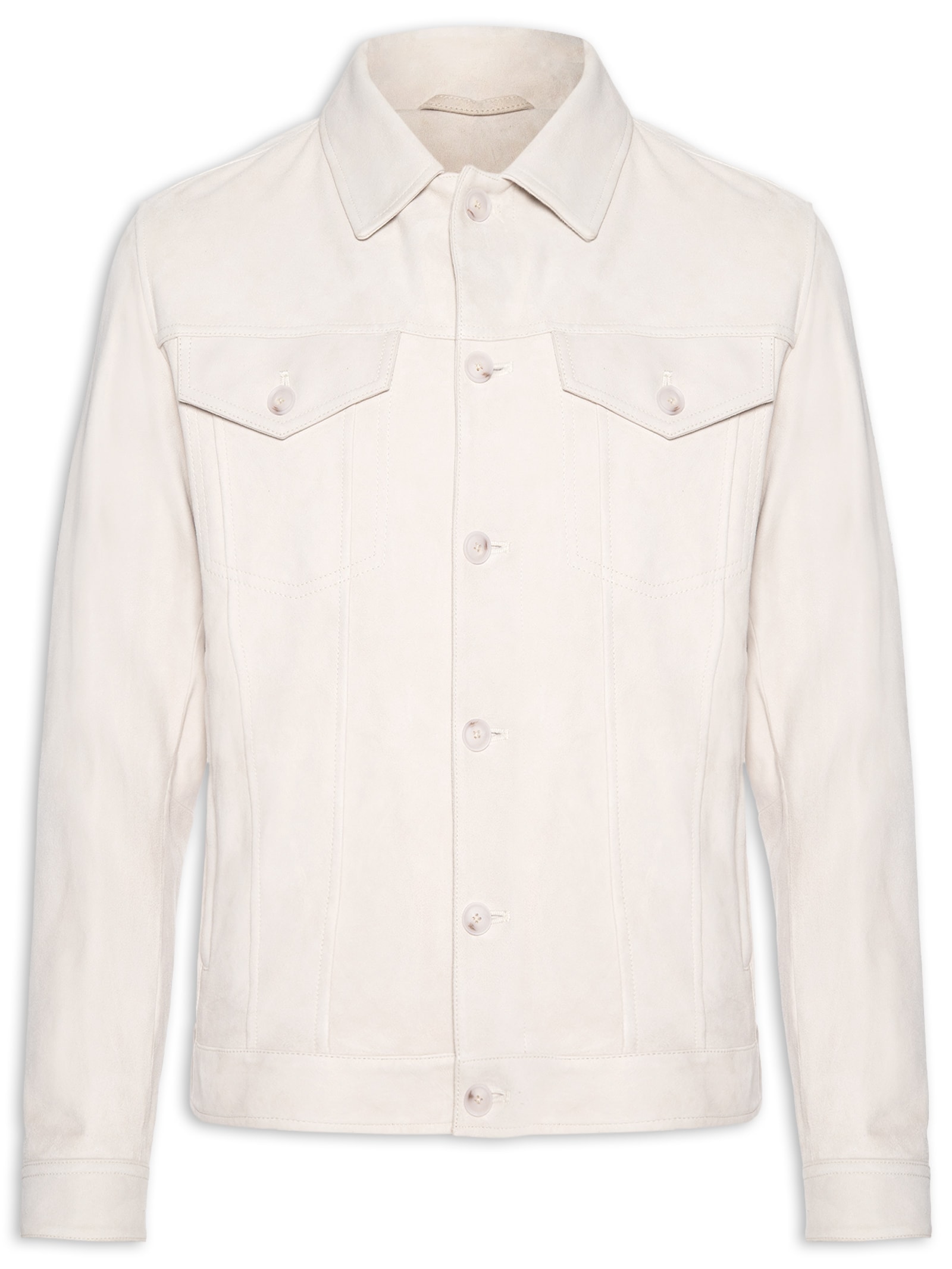 Jaqueta Masculina De Couro C-Merak Off White Boss