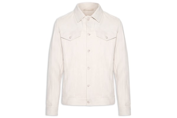 Jaqueta Masculina De Couro C-Merak - Off White