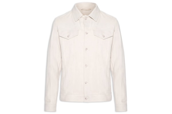 Jaqueta Masculina De Couro C-Merak - Off White