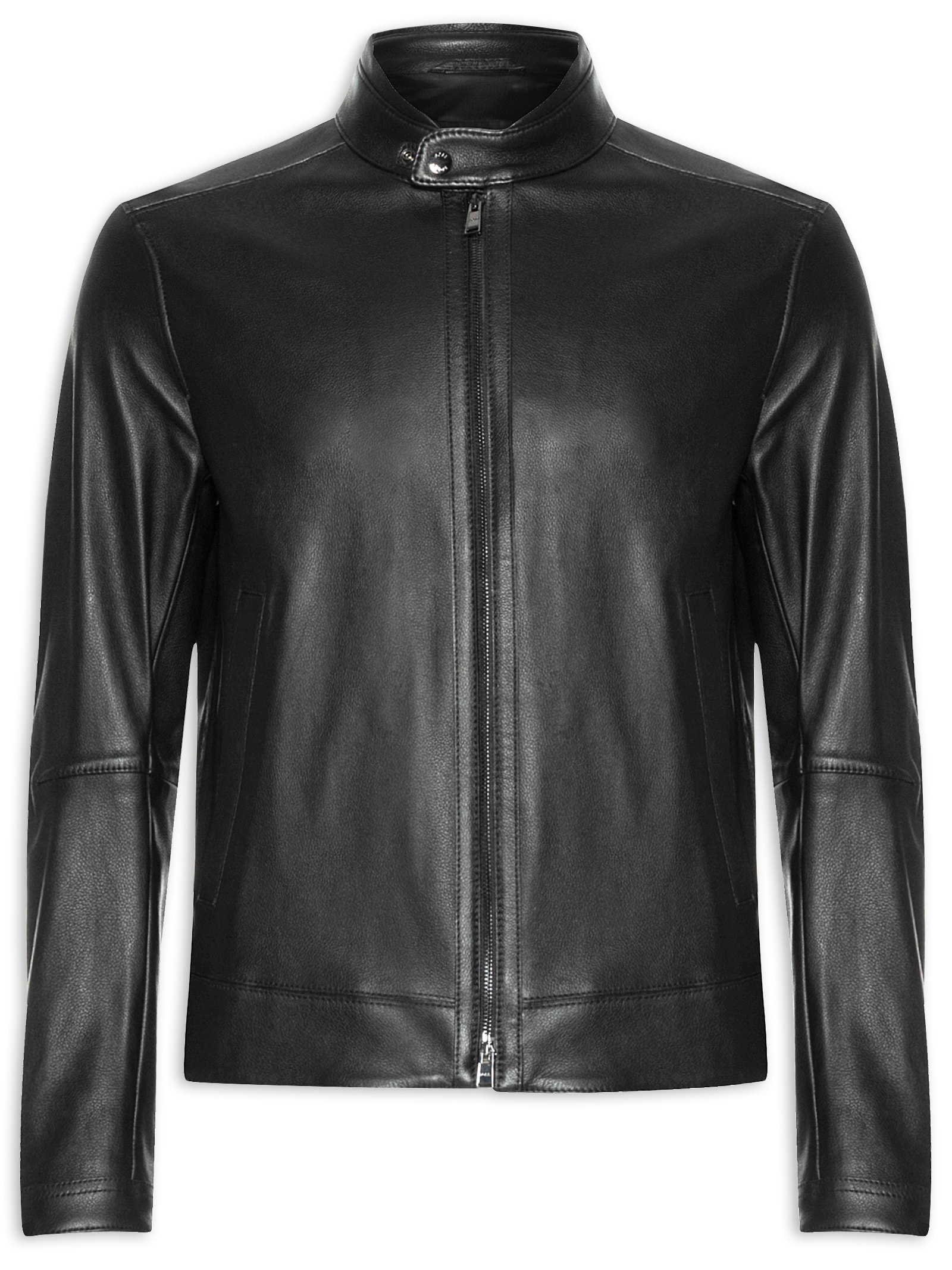 Boss - Jaqueta Masculina De Couro H Mansell - Preto Boss - Jaqueta Masculina De Couro H Mansell - Preto