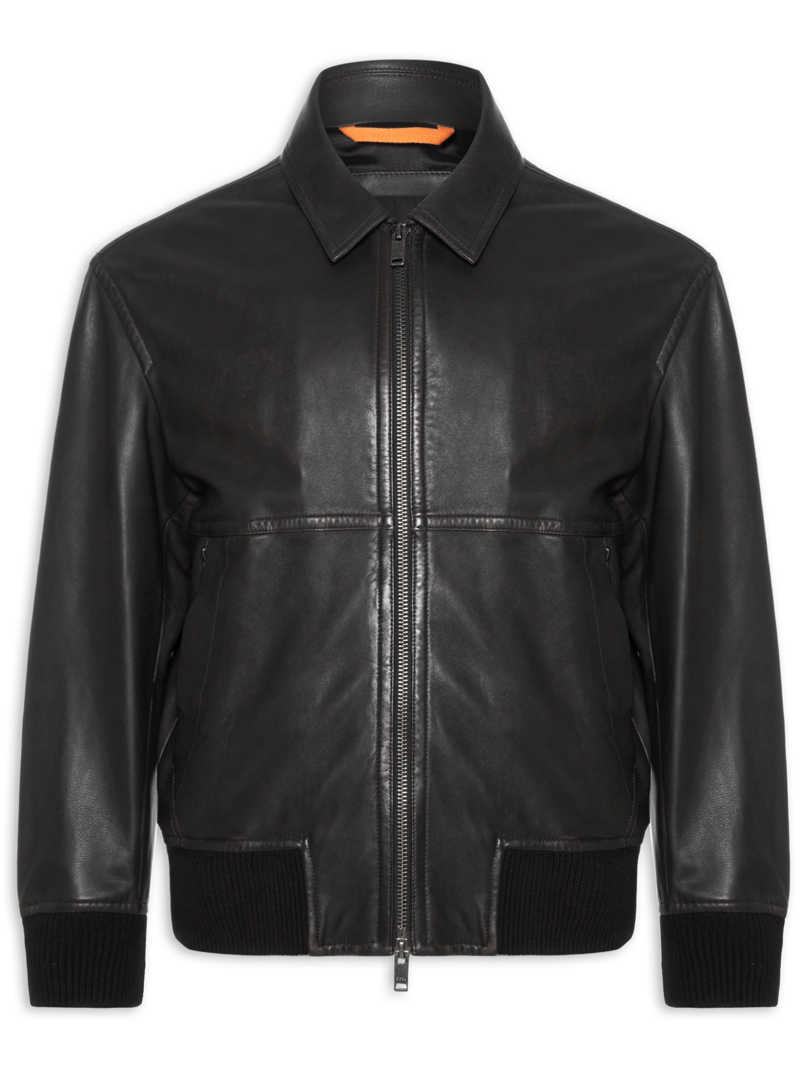 Jaqueta Masculina De Couro Joberg Marrom Boss