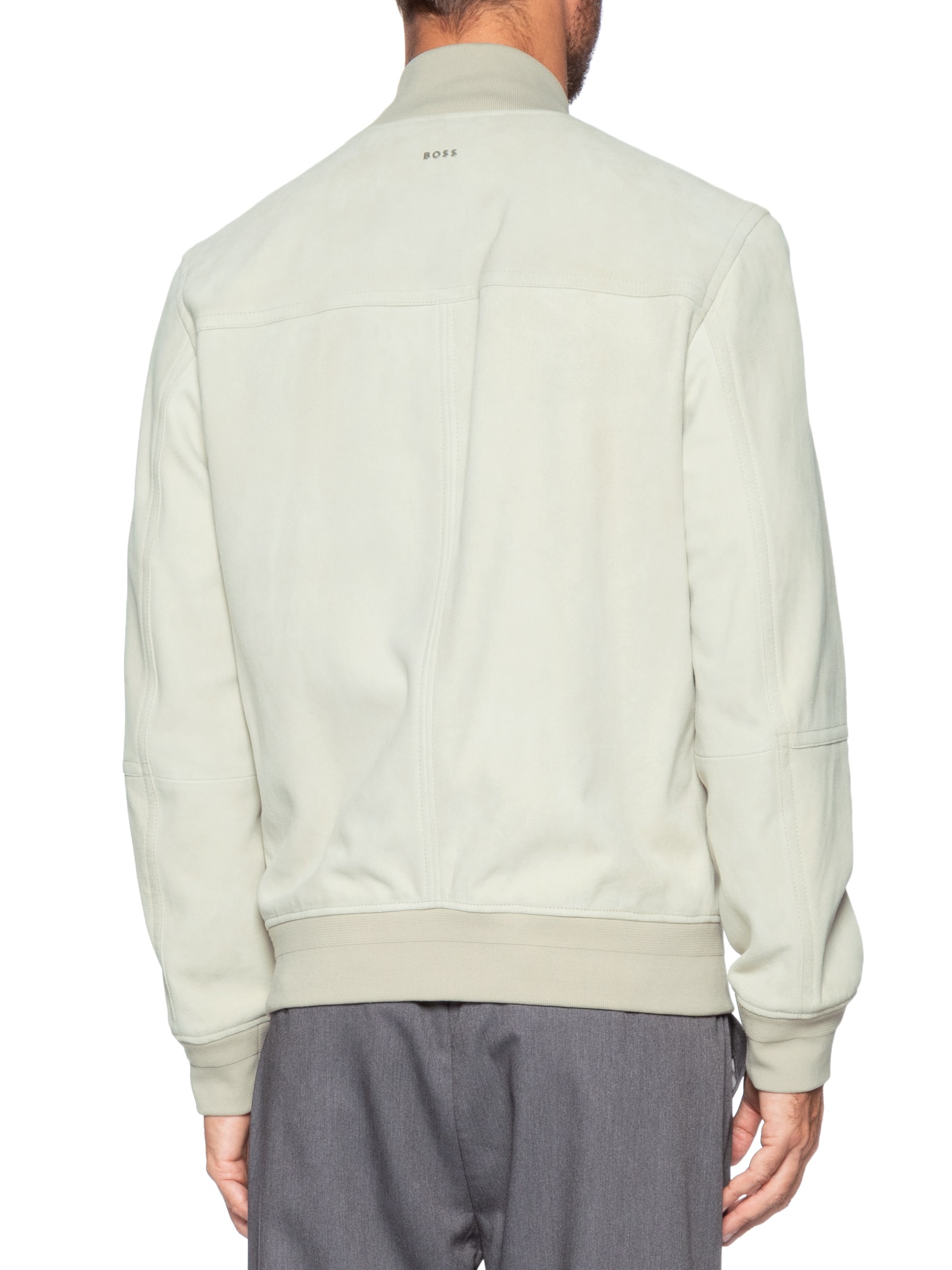 Jaqueta Masculina De Couro Johice Off White Boss