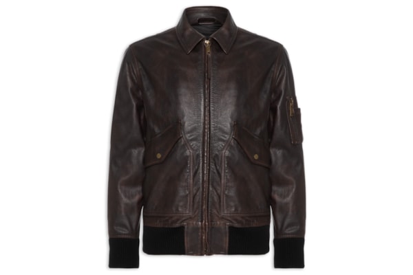 Jaqueta Masculina De Couro Laviat - Preto