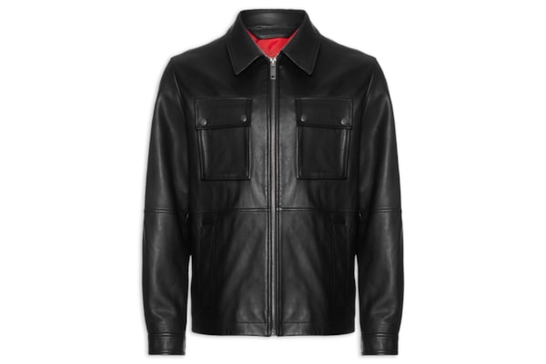 Jaqueta Masculina De Couro Lemni - Preto