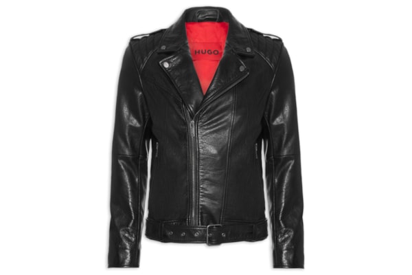 Jaqueta Masculina De Couro Lowis-6 - Preto