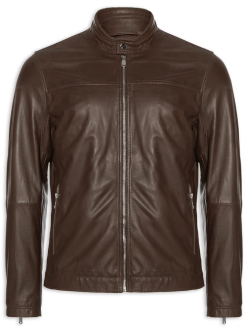 Jaqueta Masculina De Couro – Marrom