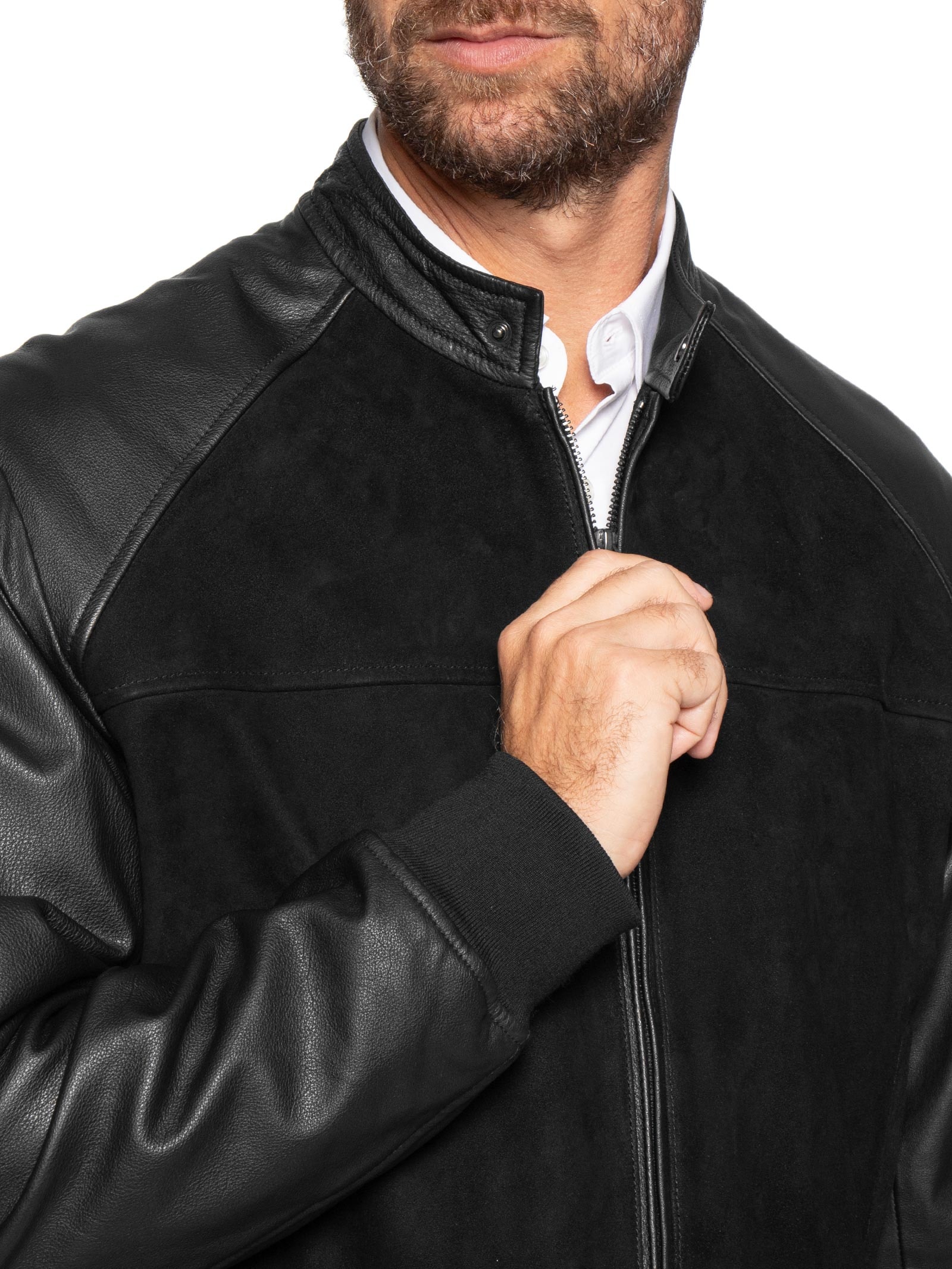 Jaqueta Masculina De Couro Preto Armani Exchange