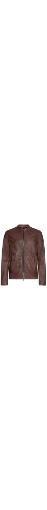 Jaqueta Masculina De Couro Sem Capuz L-Tad-Bkbx - Marrom