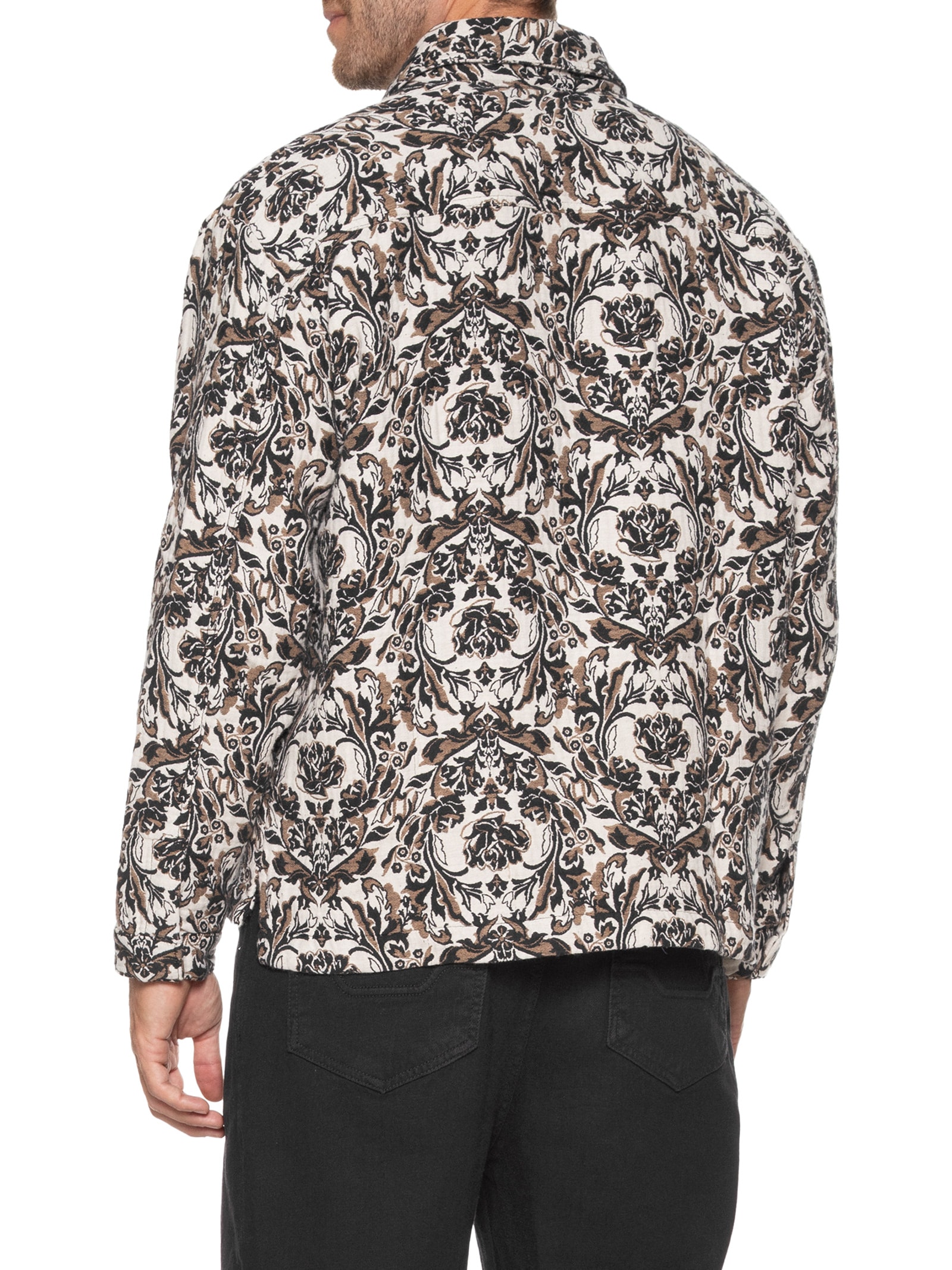 Osklen - Jaqueta Masculina de Jacquard Double Rose - Preto