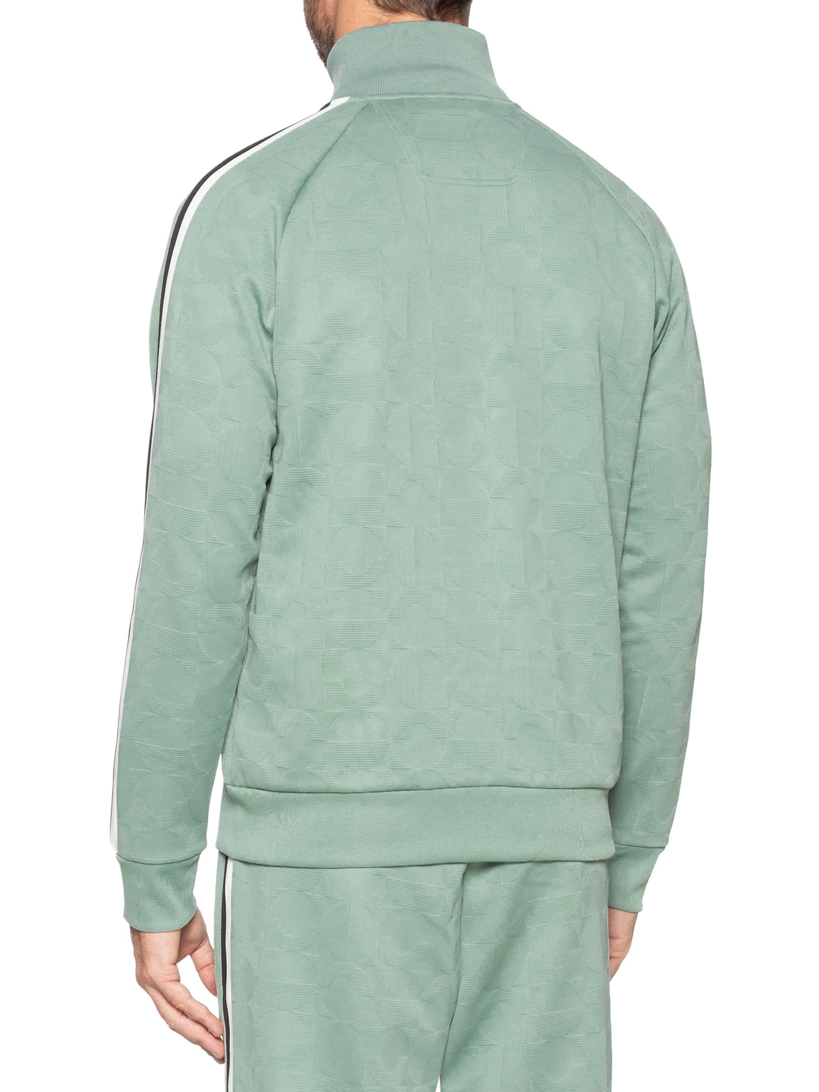 Jaqueta Masculina De Moletom Skarley Striped Verde Boss