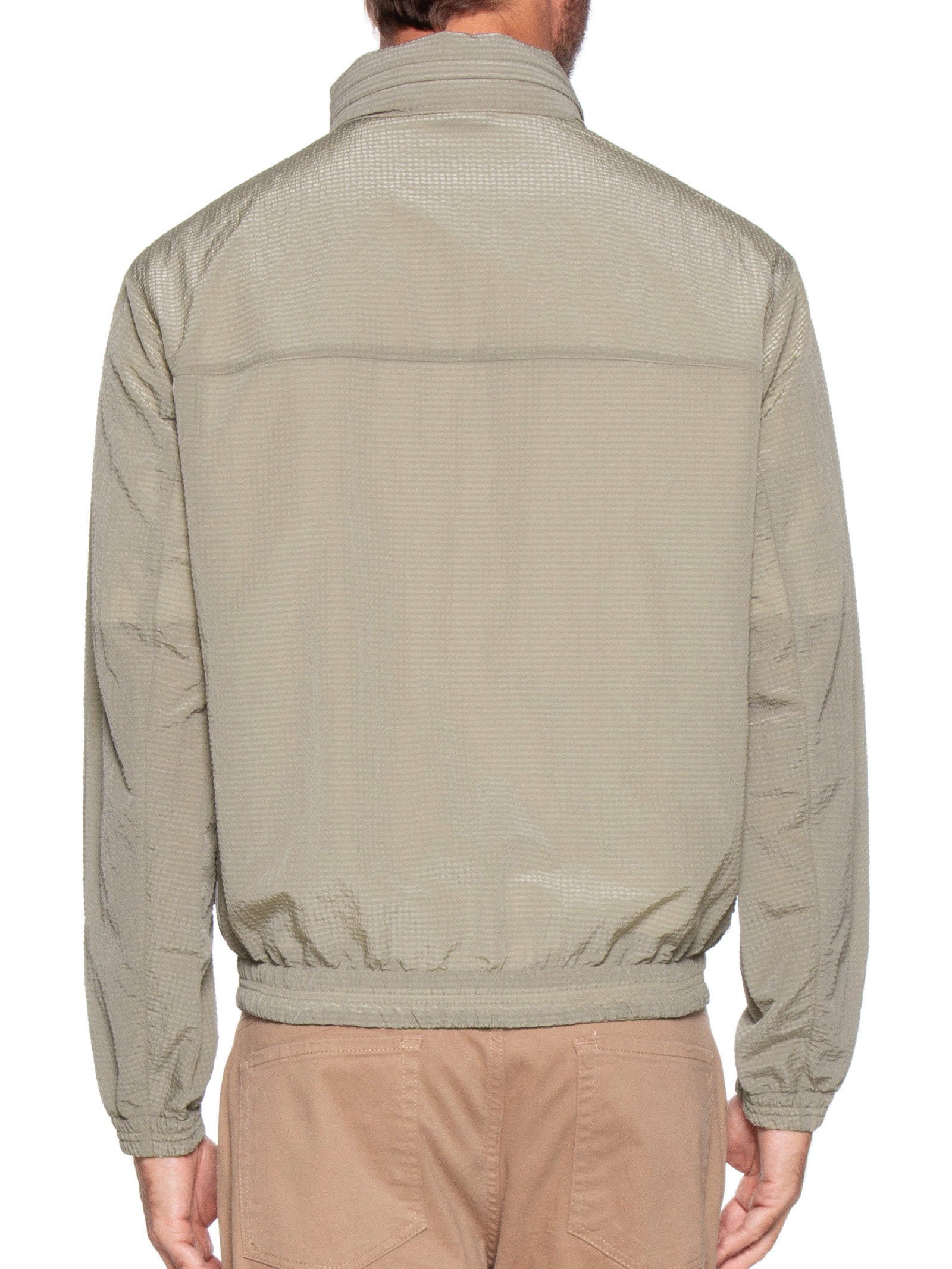 Jaqueta Masculina De Nylon com Bolsos Marrom Armani Exchange