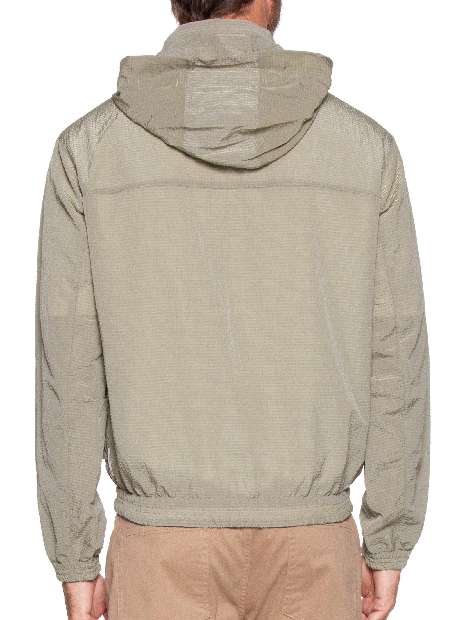 Jaqueta Masculina De Nylon com Bolsos Marrom Armani Exchange