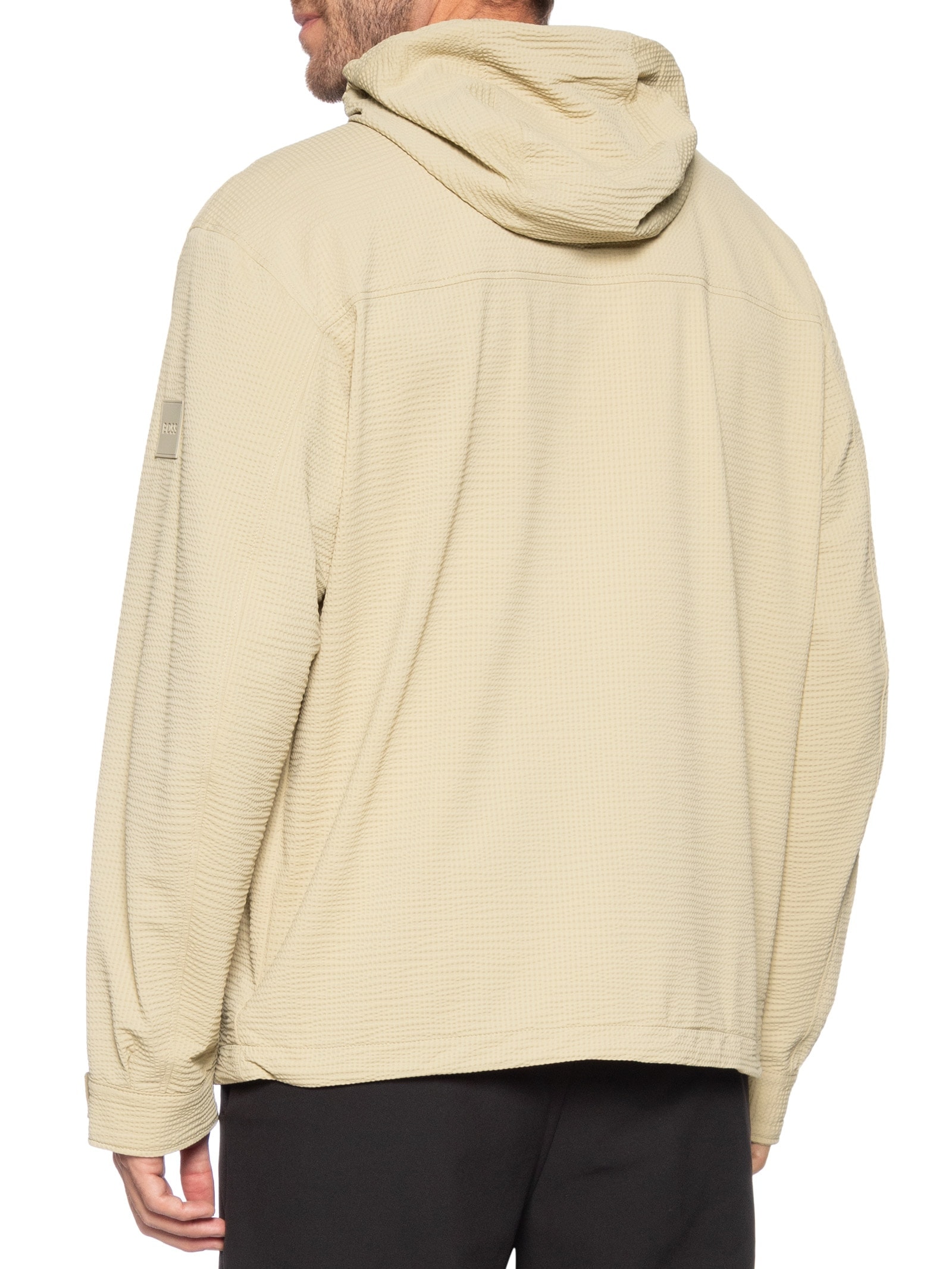 Jaqueta Masculina de Nylon P Colide Bege Boss