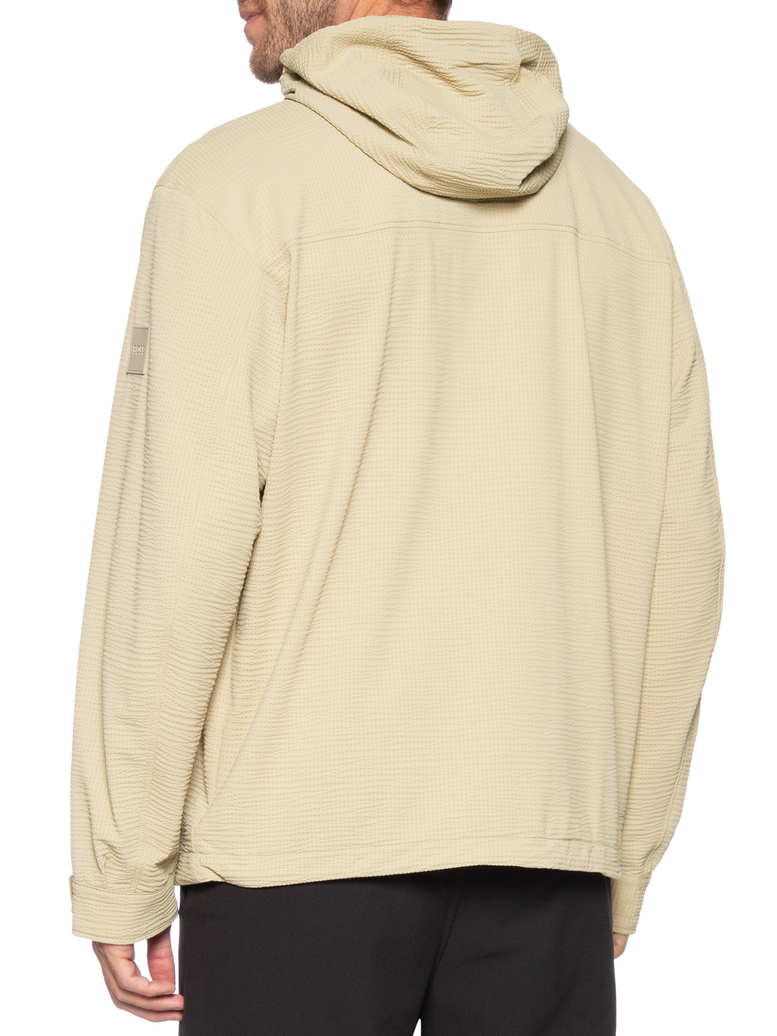 Jaqueta Masculina de Nylon P Colide Bege Boss
