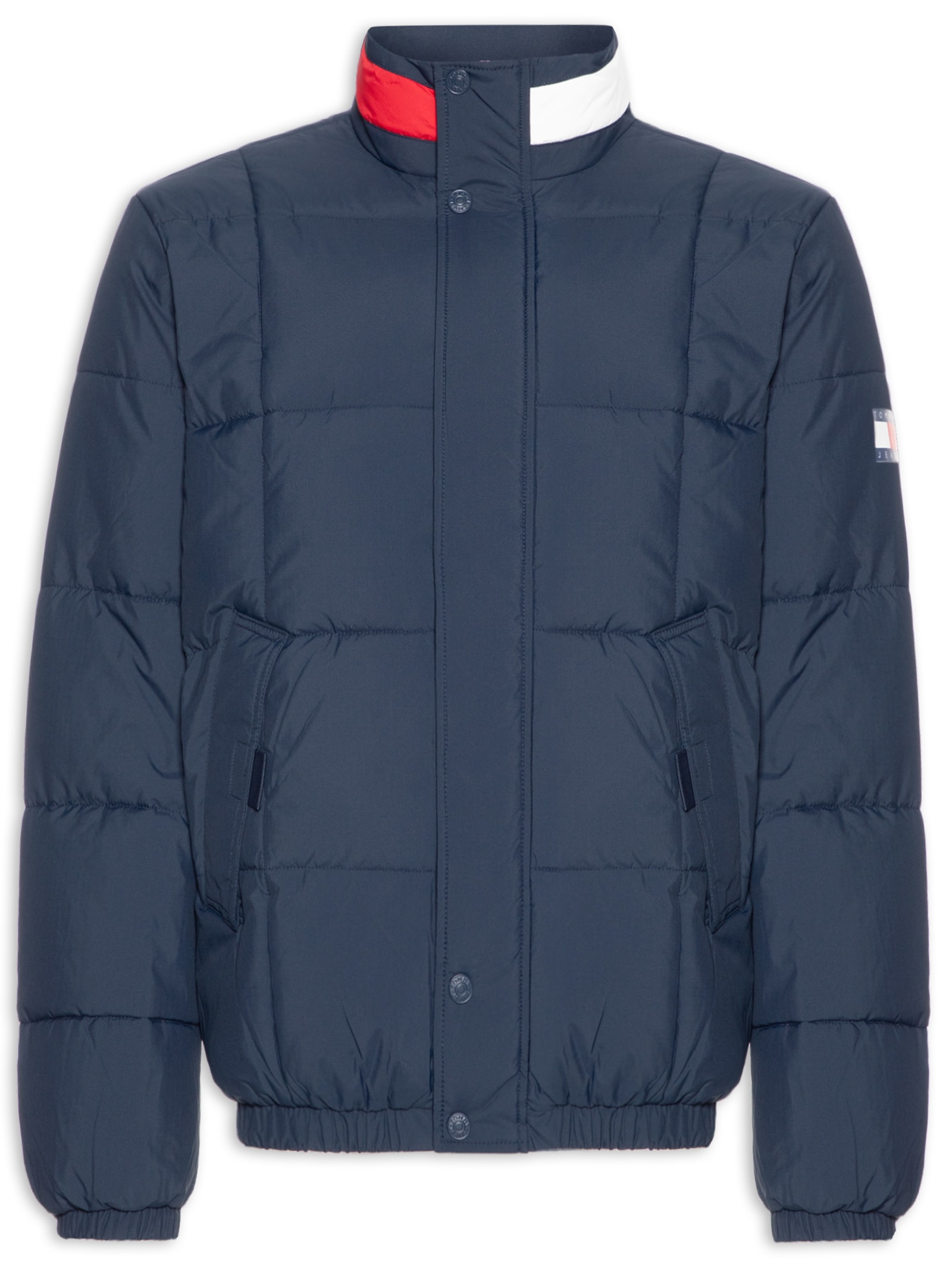 Jaqueta Masculina DNA Collar Puffer Azul Tommy Jeans