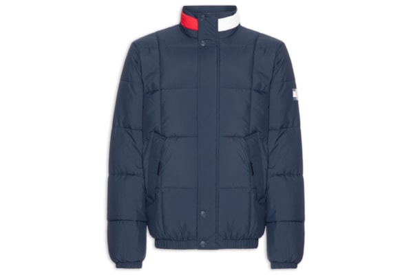 Jaqueta Masculina DNA Collar Puffer - Azul