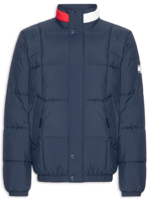 Jaqueta Masculina DNA Collar Puffer – Azul
