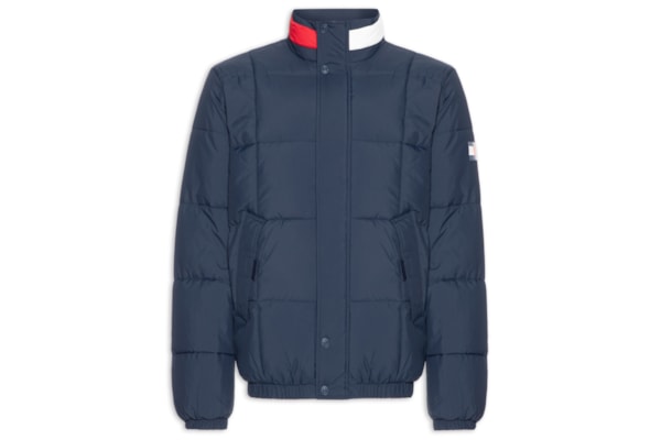 Jaqueta Masculina DNA Collar Puffer - Azul