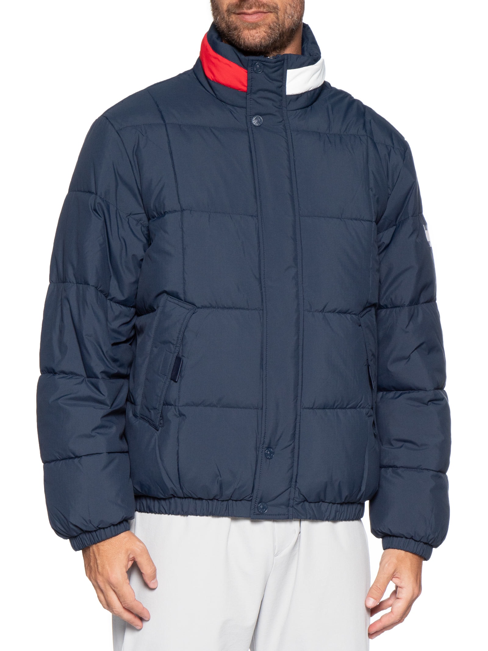 Jaqueta Masculina DNA Collar Puffer Azul Tommy Jeans