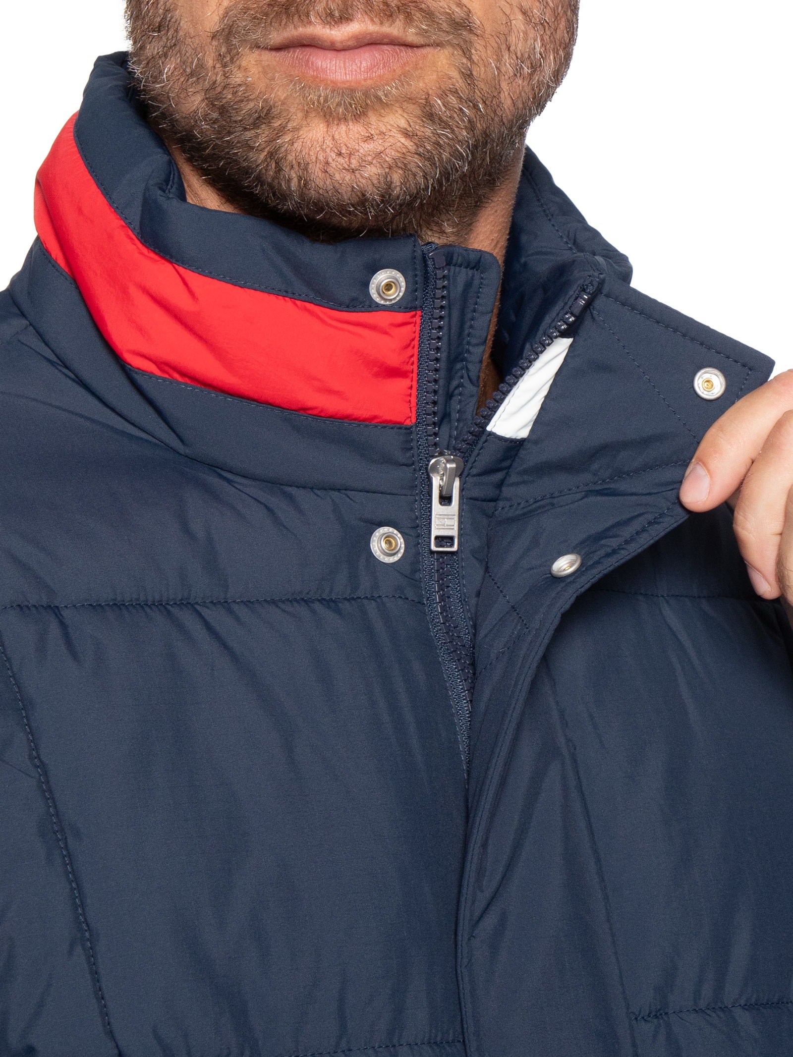 Jaqueta Masculina DNA Collar Puffer Azul Tommy Jeans