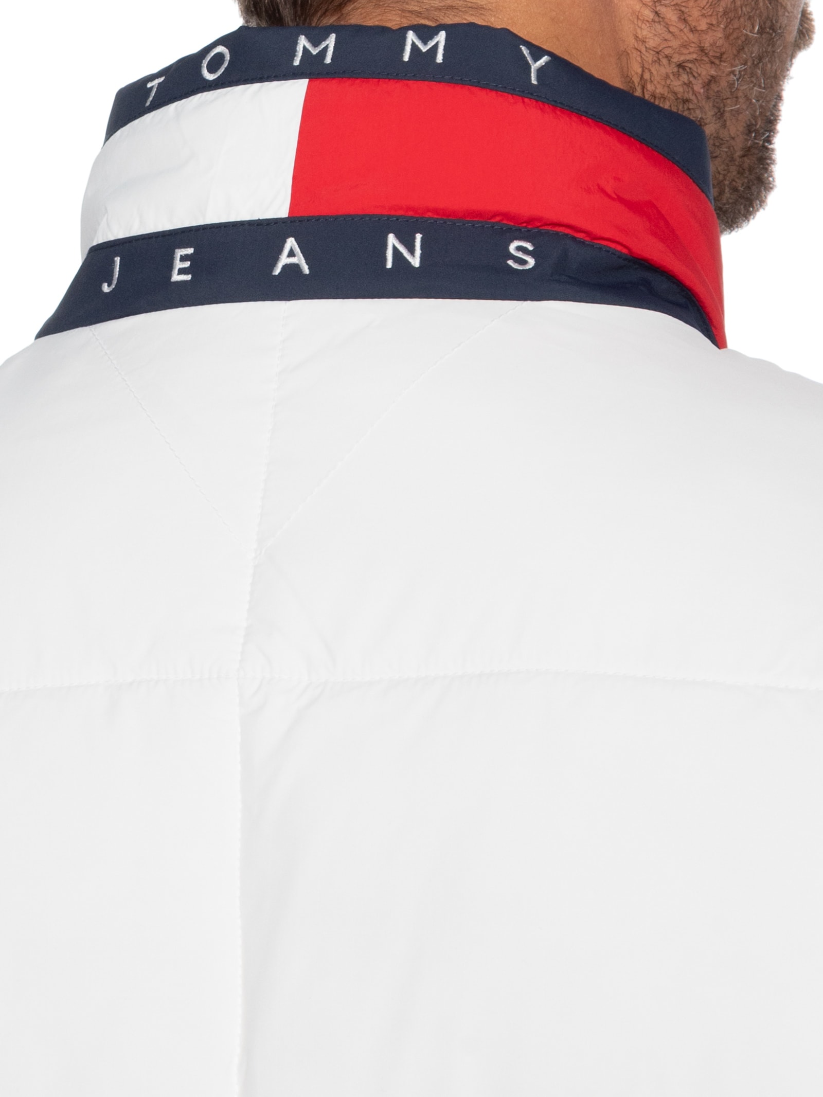 Jaqueta Masculina DNA Collar Puffer Branco Tommy Jeans