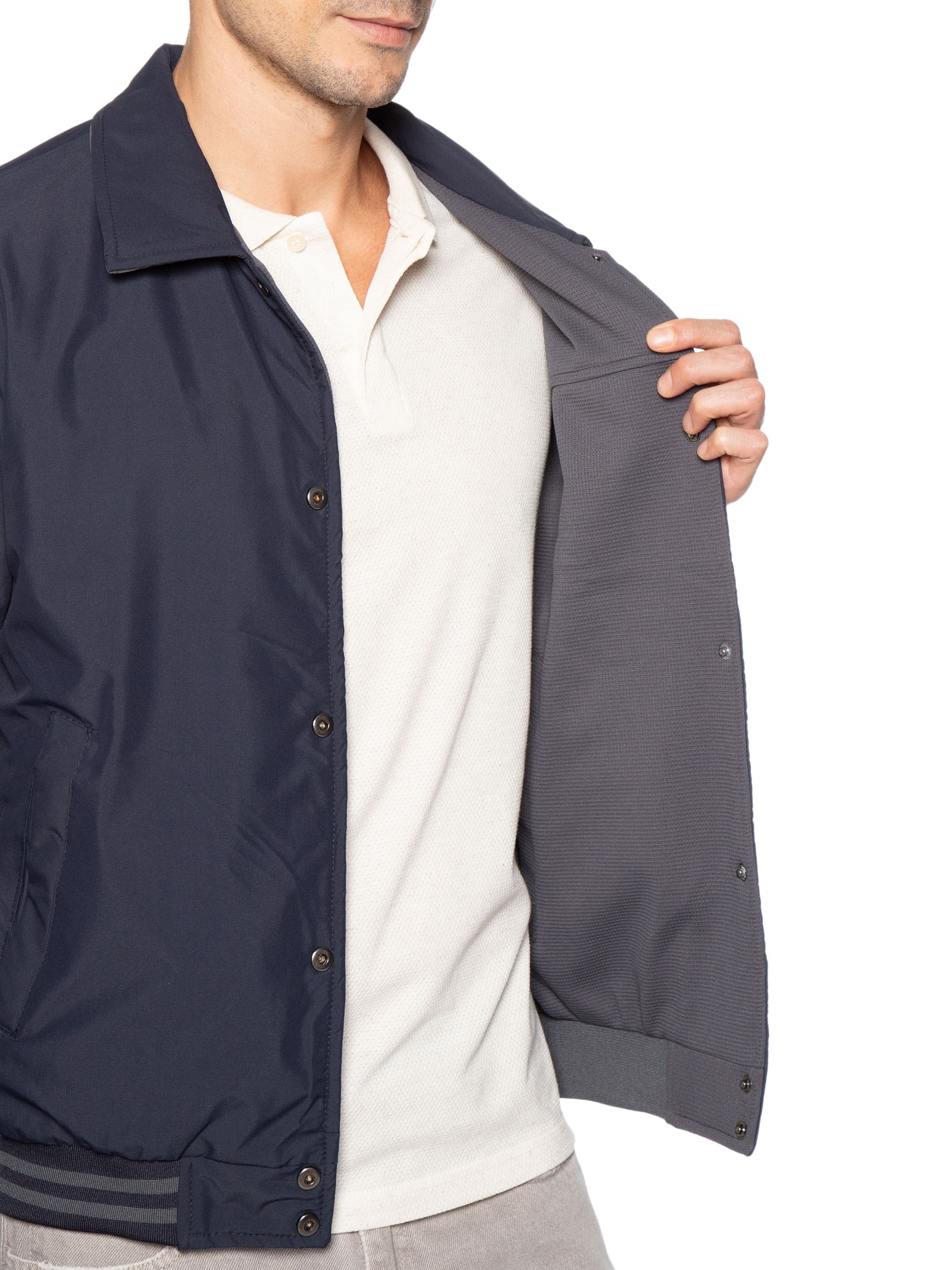 Jaqueta Masculina Double Face Azul Pineapple