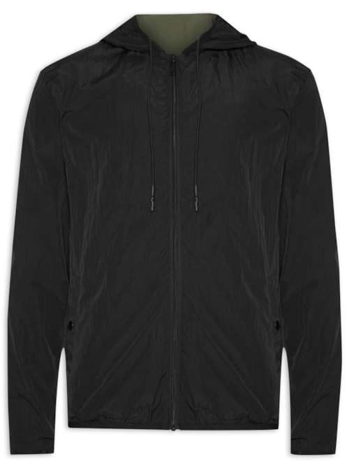 Jaqueta Masculina Dupla Face Nylon Tech - Preto