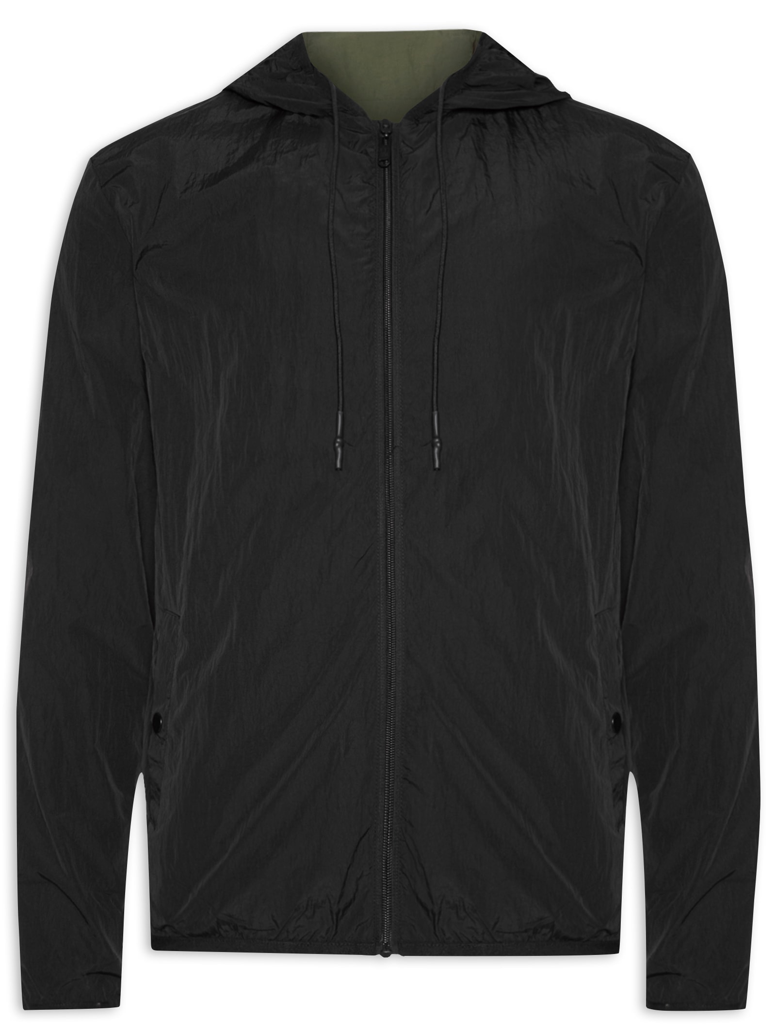 Jaqueta Masculina Dupla Face Nylon Tech Preto Foxton