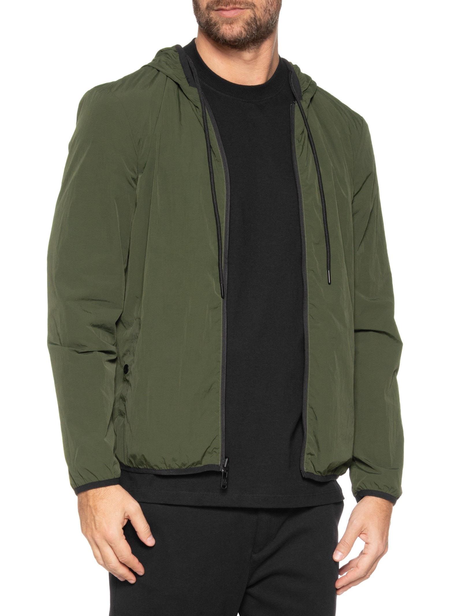 Jaqueta Masculina Dupla Face Nylon Tech Preto Foxton