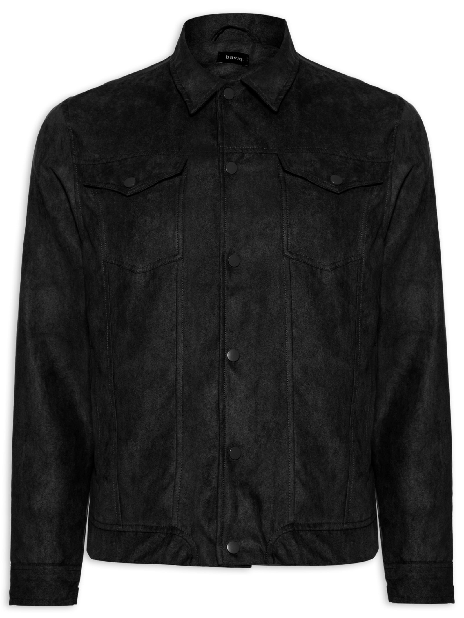 Jaqueta Masculina em Suede – Preto Basiq Men