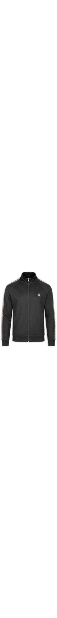 Jaqueta Masculina Esportiva Detalhe Faixa Dupla - Preto