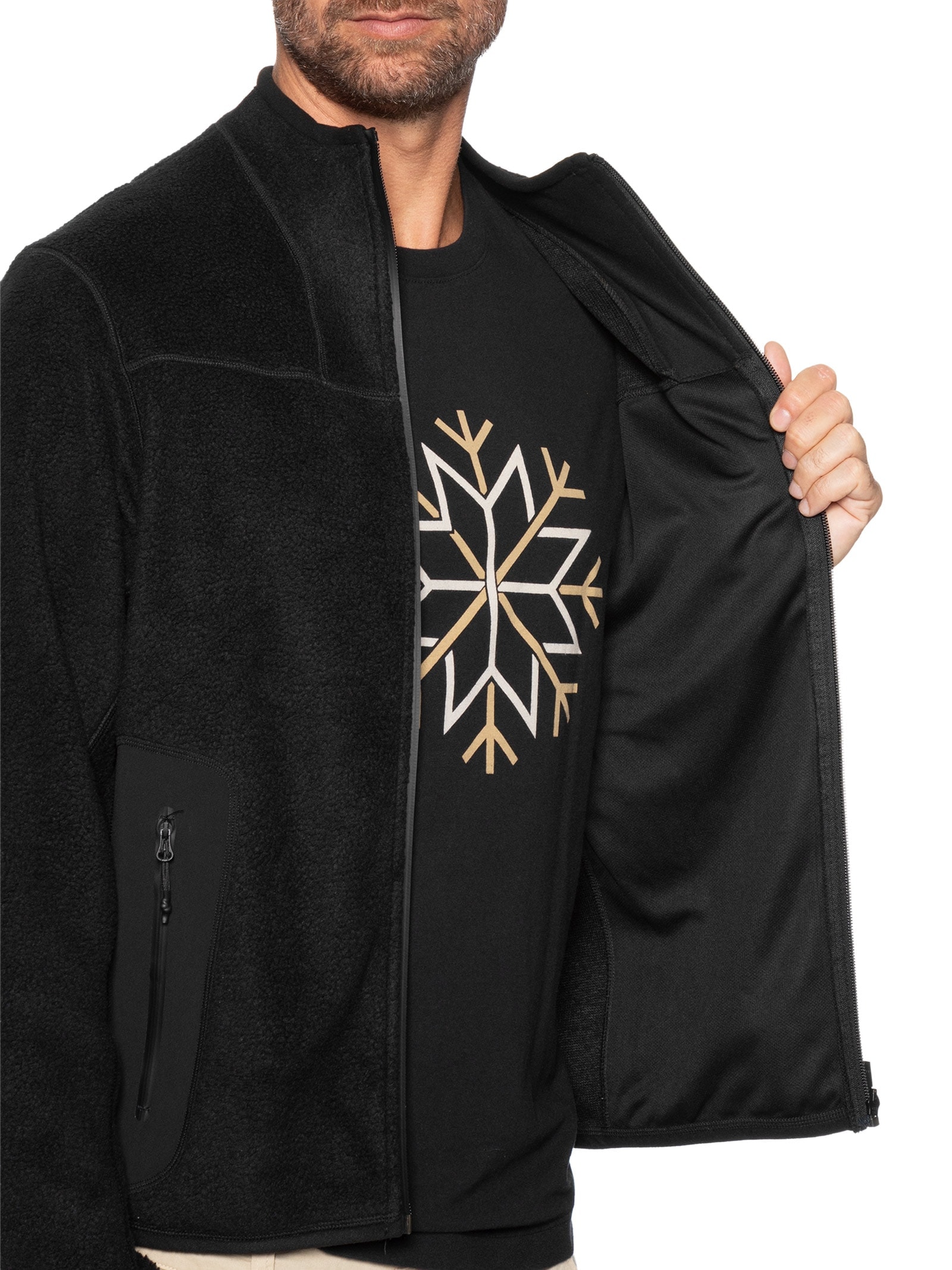 Jaqueta Masculina Fleece Kobe - Preto - Osklen