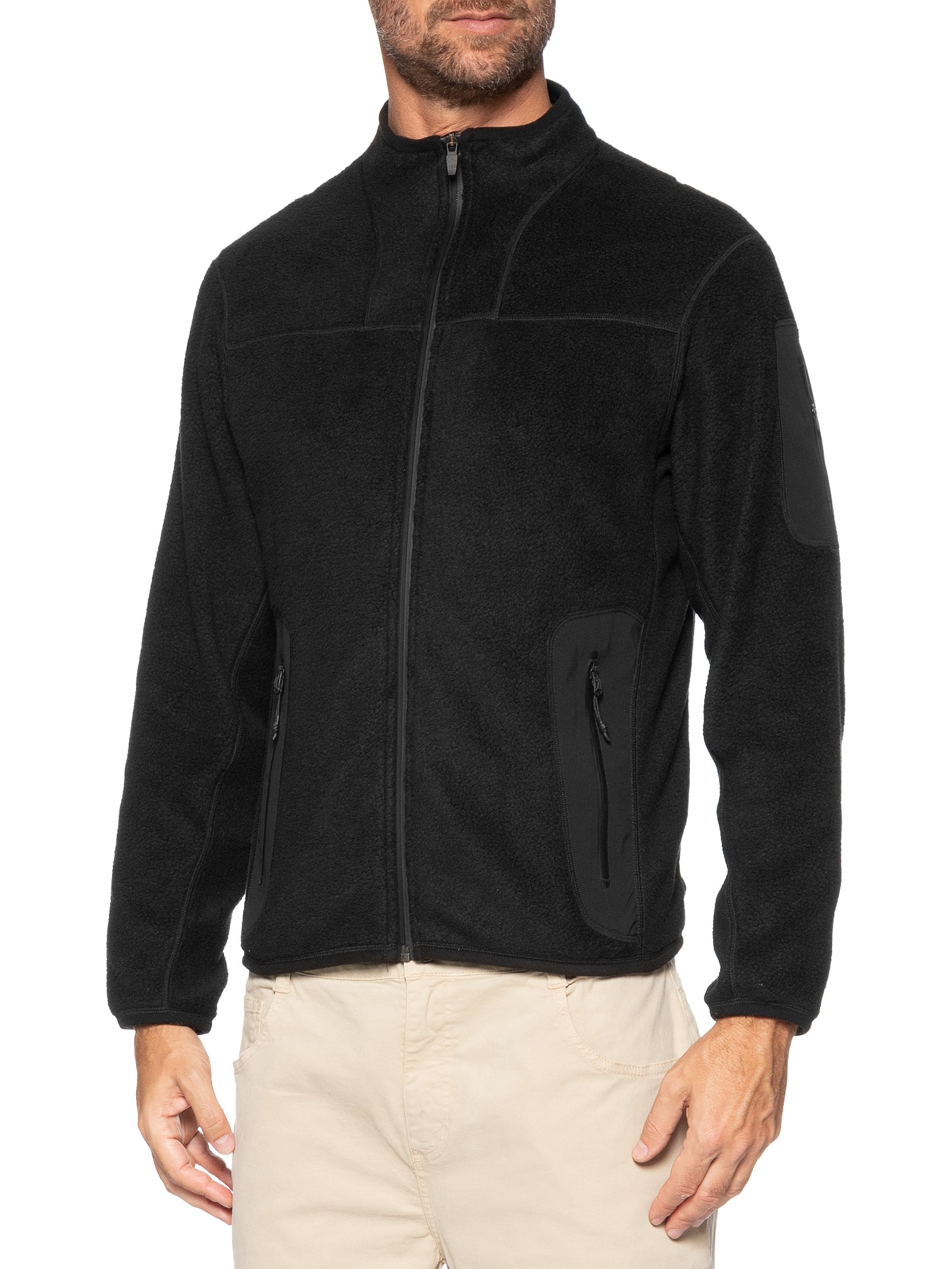 Jaqueta Masculina Fleece Kobe Preto Osklen