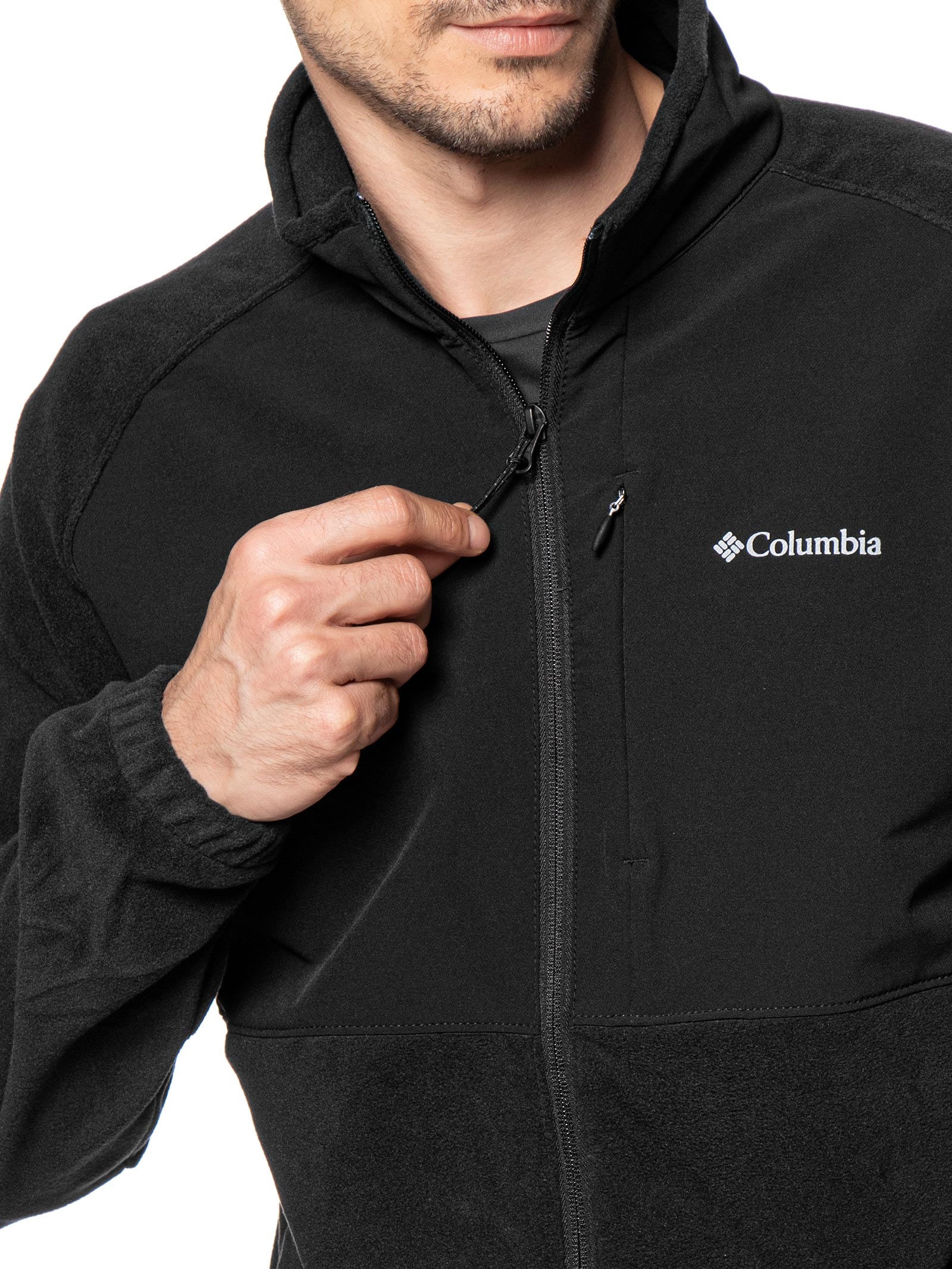 Jaqueta Masculina Fleece Sage Peak™ Full Zip Preto Columbia