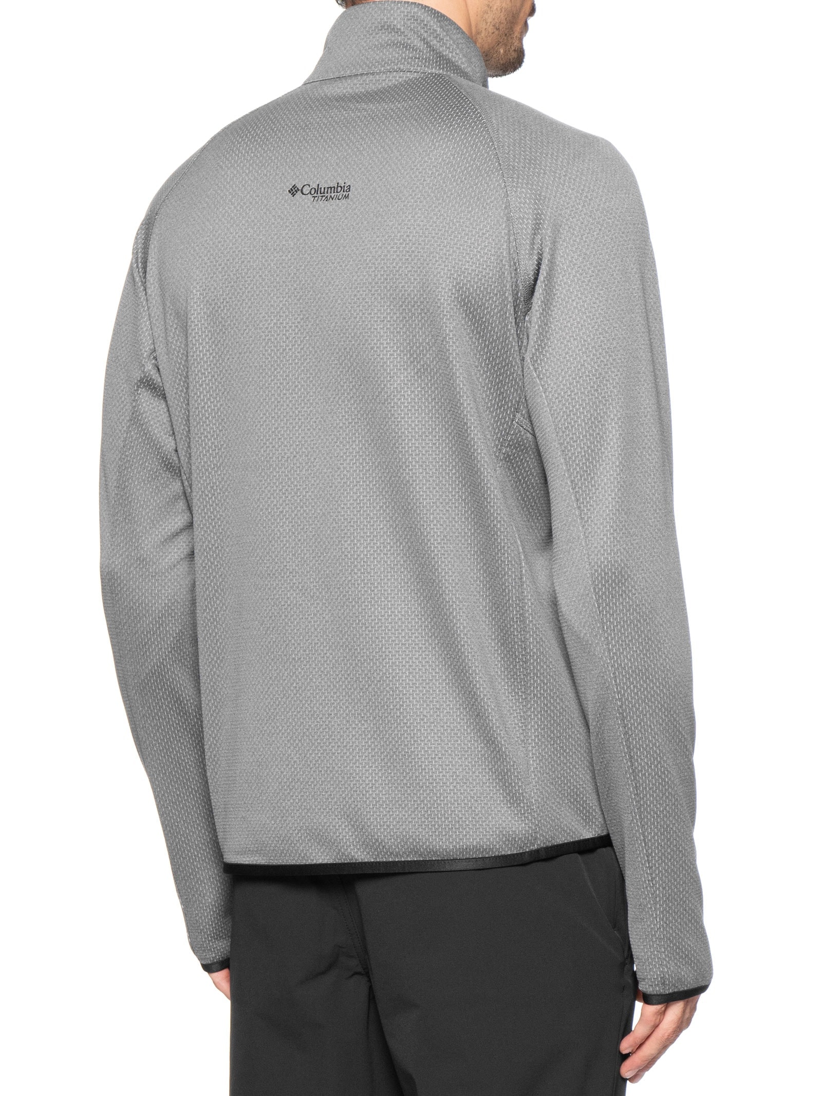Jaqueta Masculina Fleece Triple Canyon Grid Full Zip Cinza Columbia