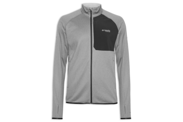 Jaqueta Masculina Fleece Triple Canyon Grid Full Zip - Cinza