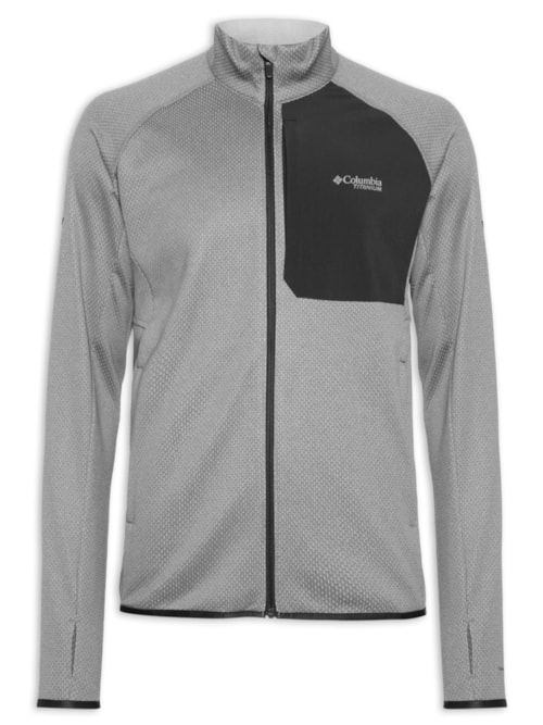 Jaqueta Masculina Fleece Triple Canyon™ Grid Full Zip – Cinza