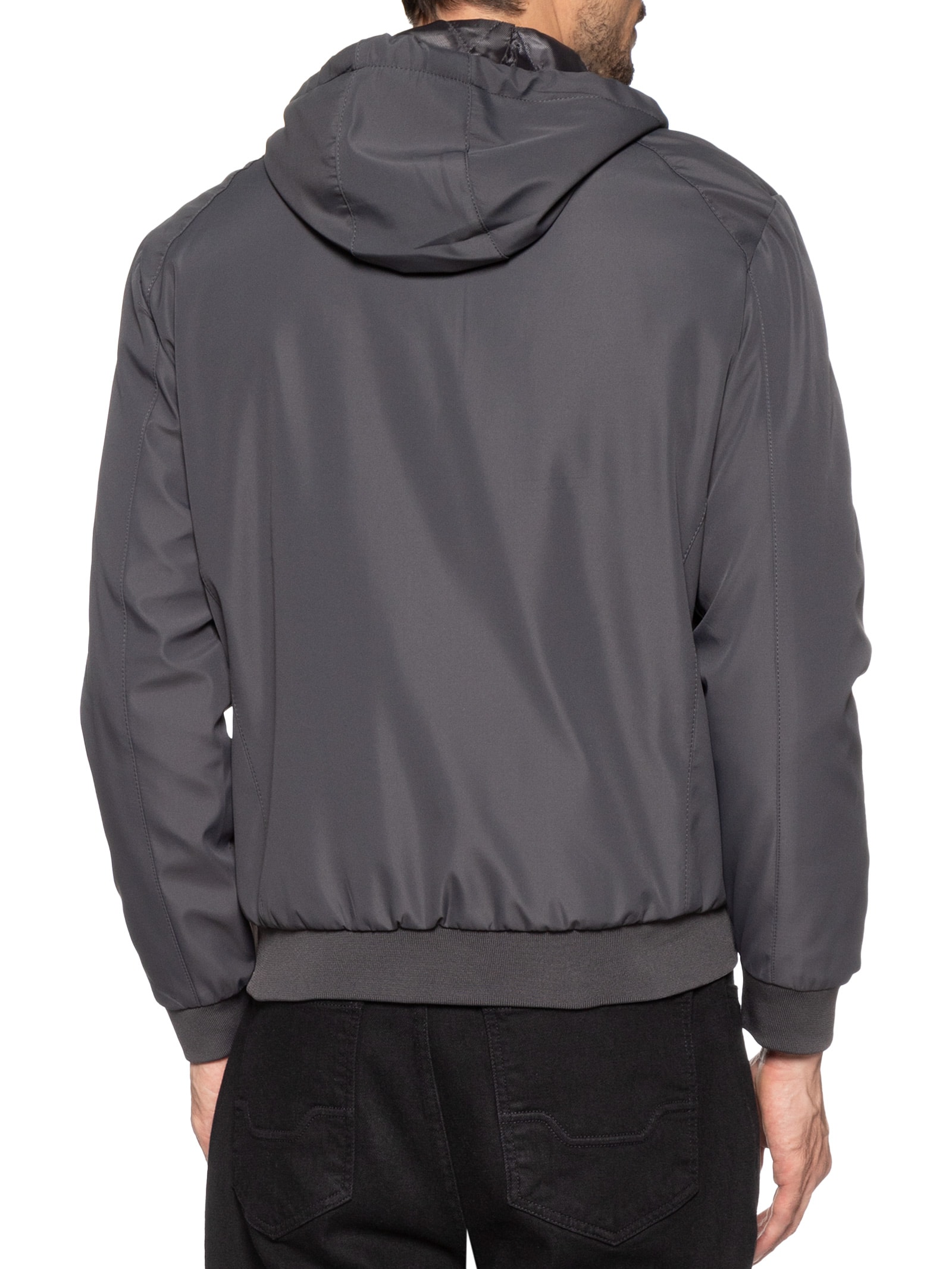 Jaqueta Masculina Forrada Com Gorro Cinza Basiq Men