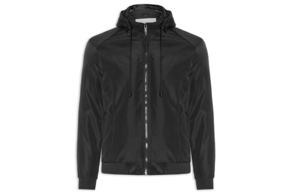 Jaqueta Masculina Forrada Com Gorro - Preto