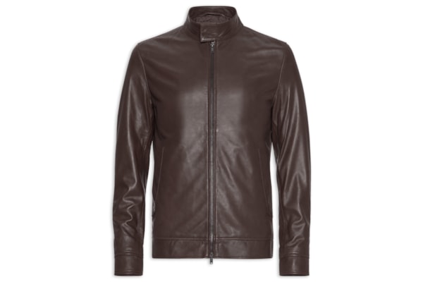 Jaqueta Masculina Harrington Couro - Marrom