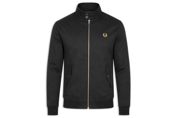 Jaqueta Masculina Harrington Regular Fit Em Twill - Preto