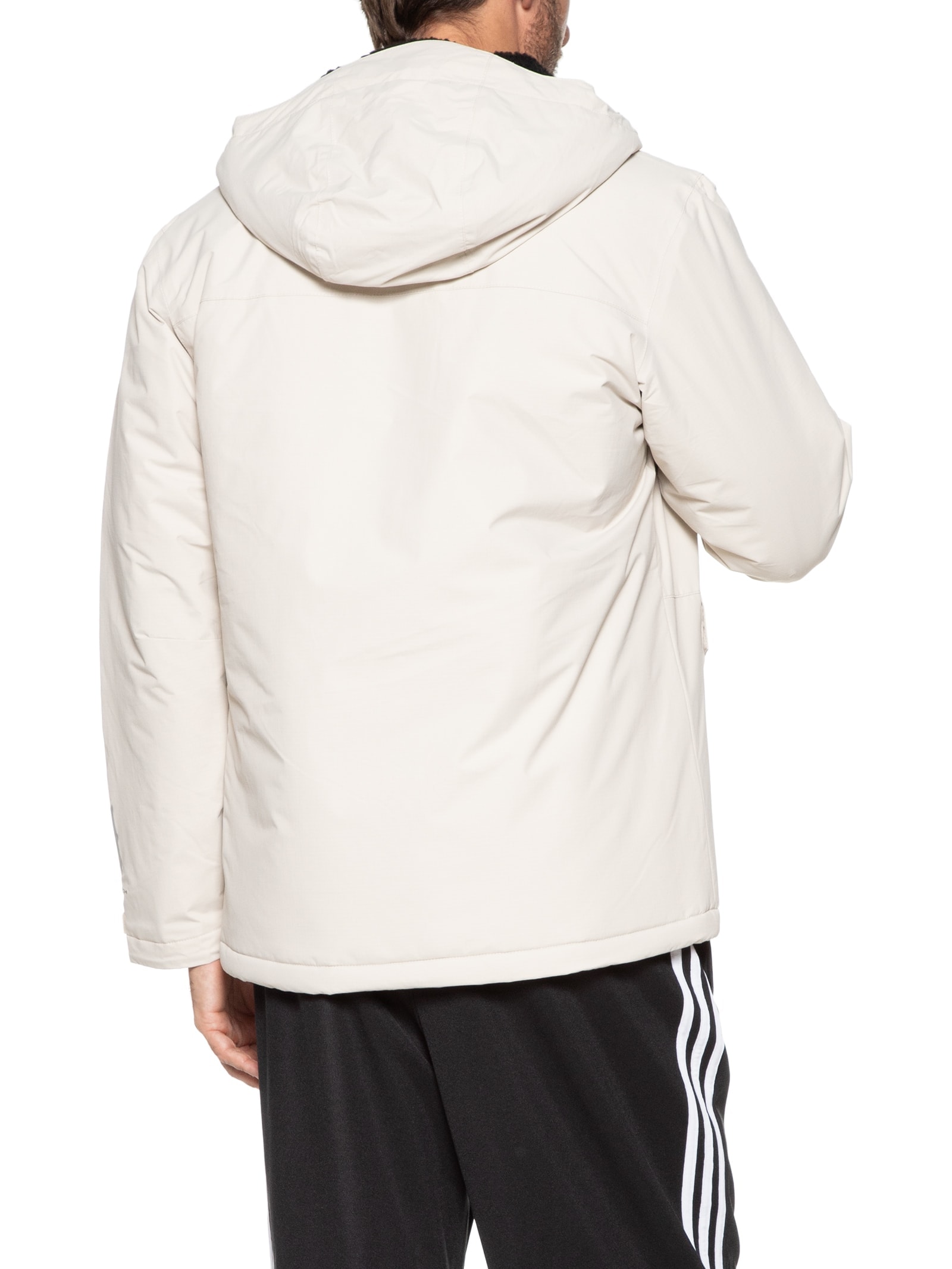 Jaqueta Masculina Impermeável Capuz Linho Sherpa Off White Columbia