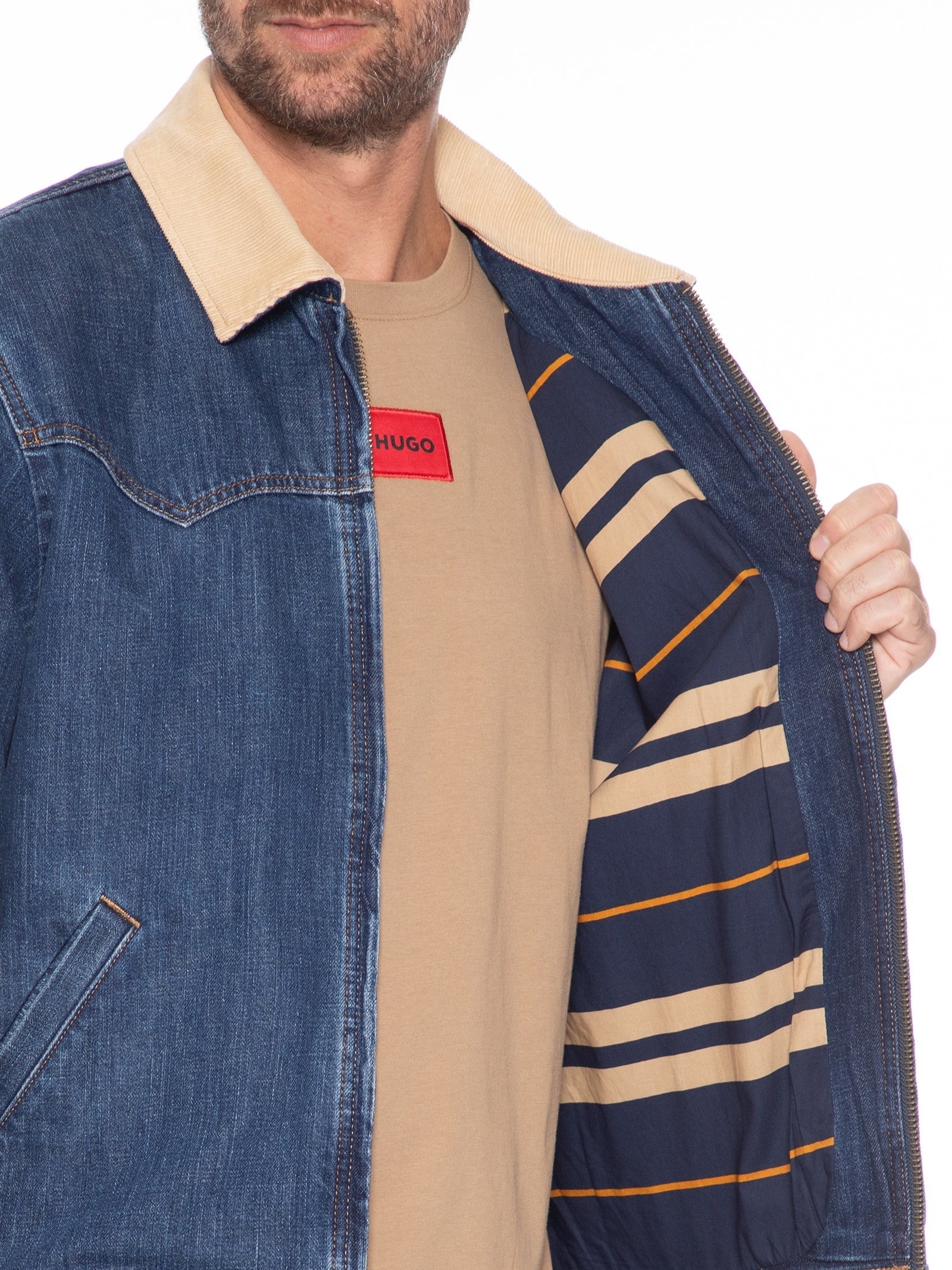 Jaqueta Masculina Jeans Arvan Azul Hugo