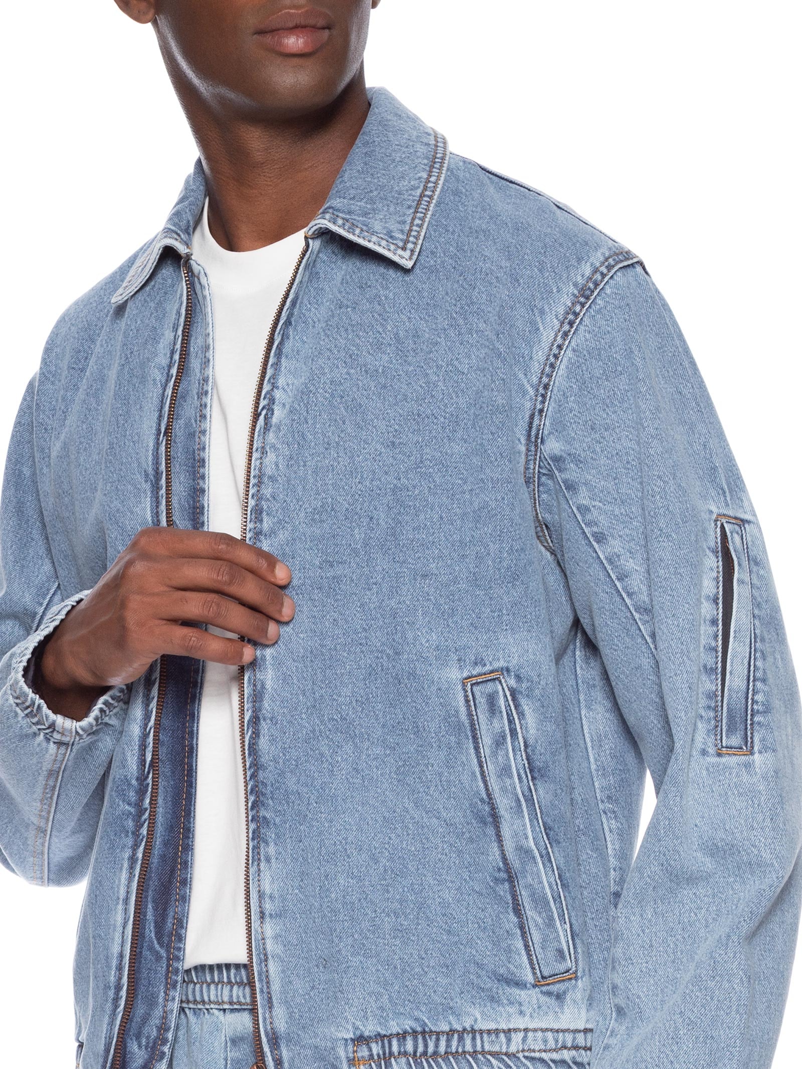Armani Exchange - Jaqueta Masculina Jeans - Azul