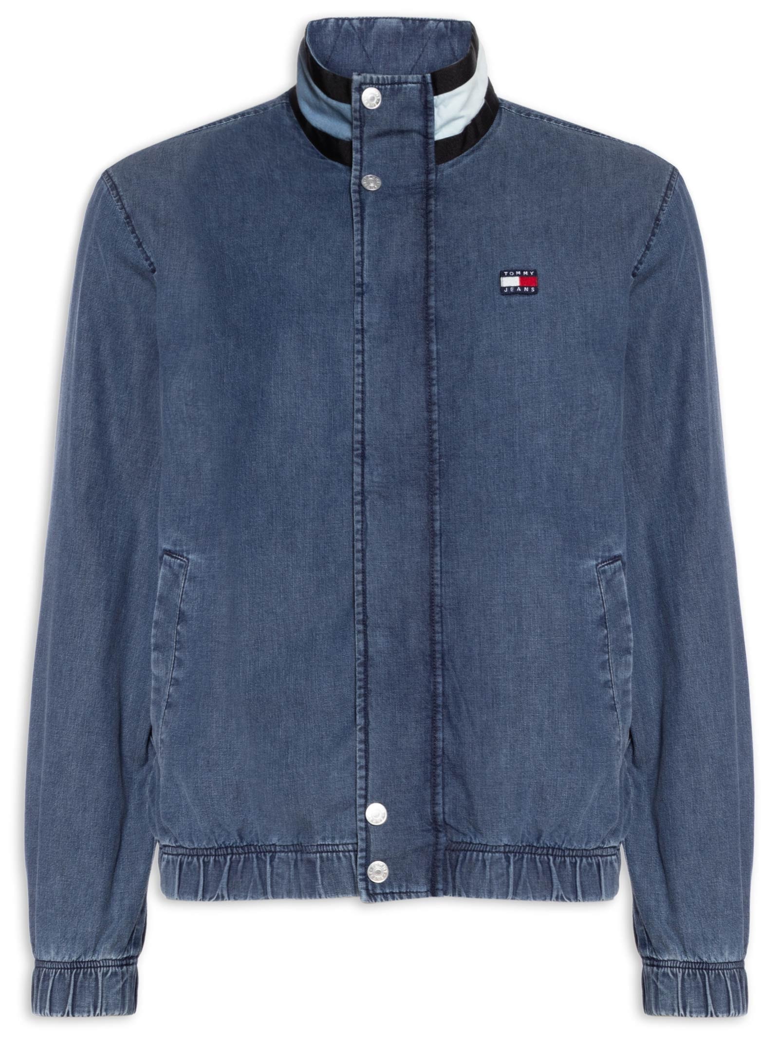 Tommy Jeans - Jaqueta Masculina Jeans Dna Collar Em Chambray - Azul