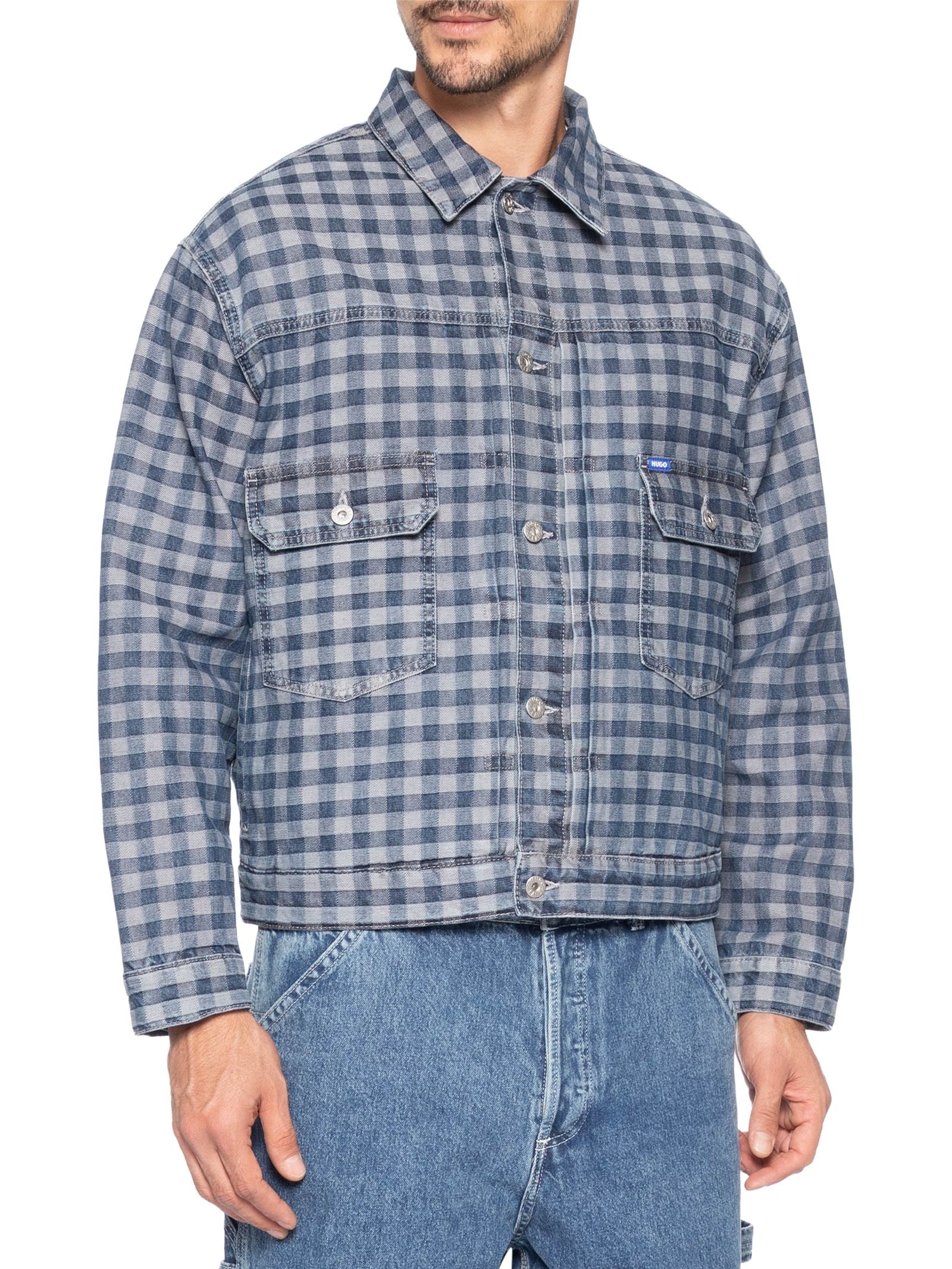 Jaqueta Masculina Jeans Nial Azul Hugo