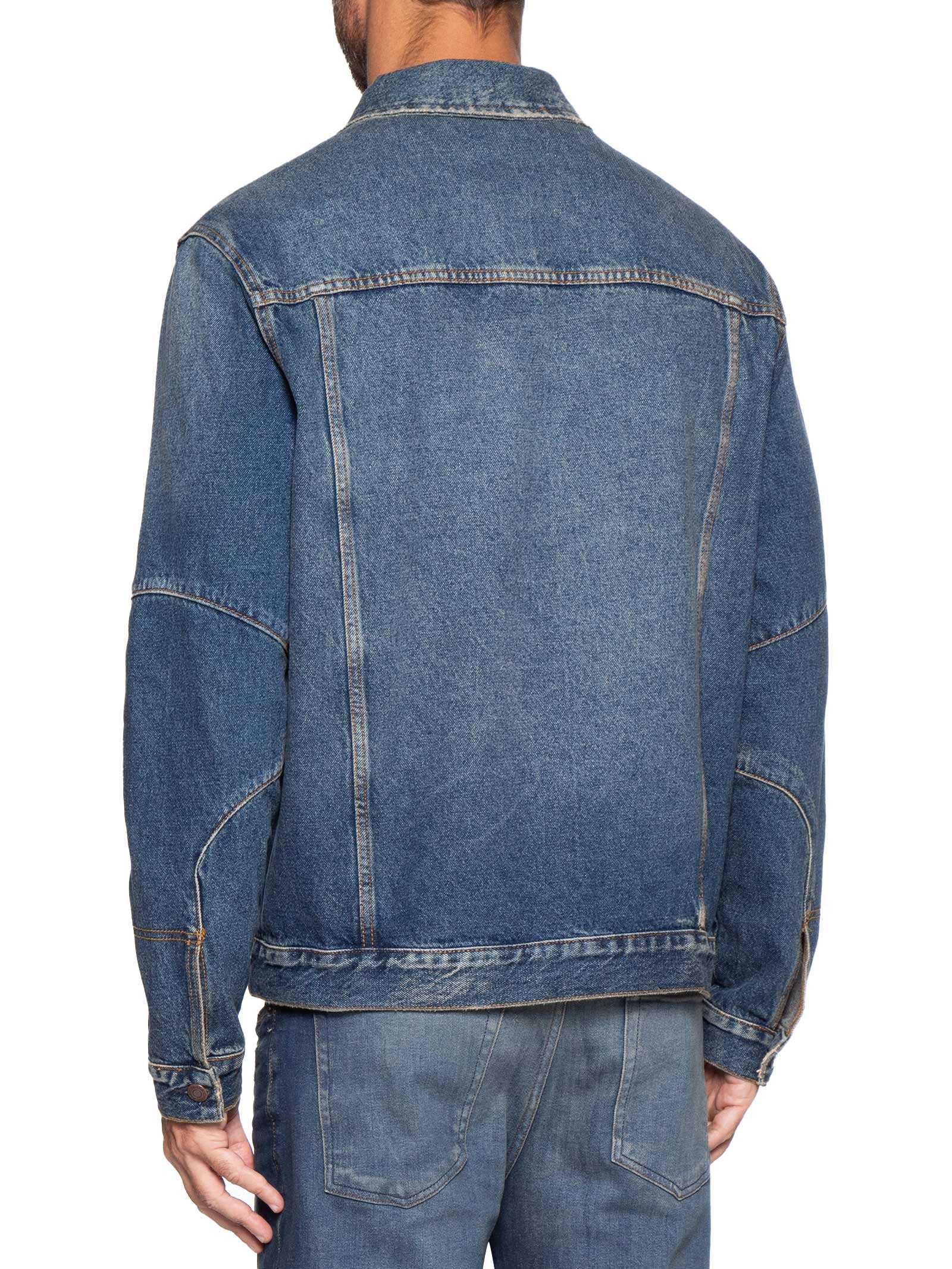 Jaqueta Masculina Jeans Over Recorte Manga Azul Calvin Klein Jeans