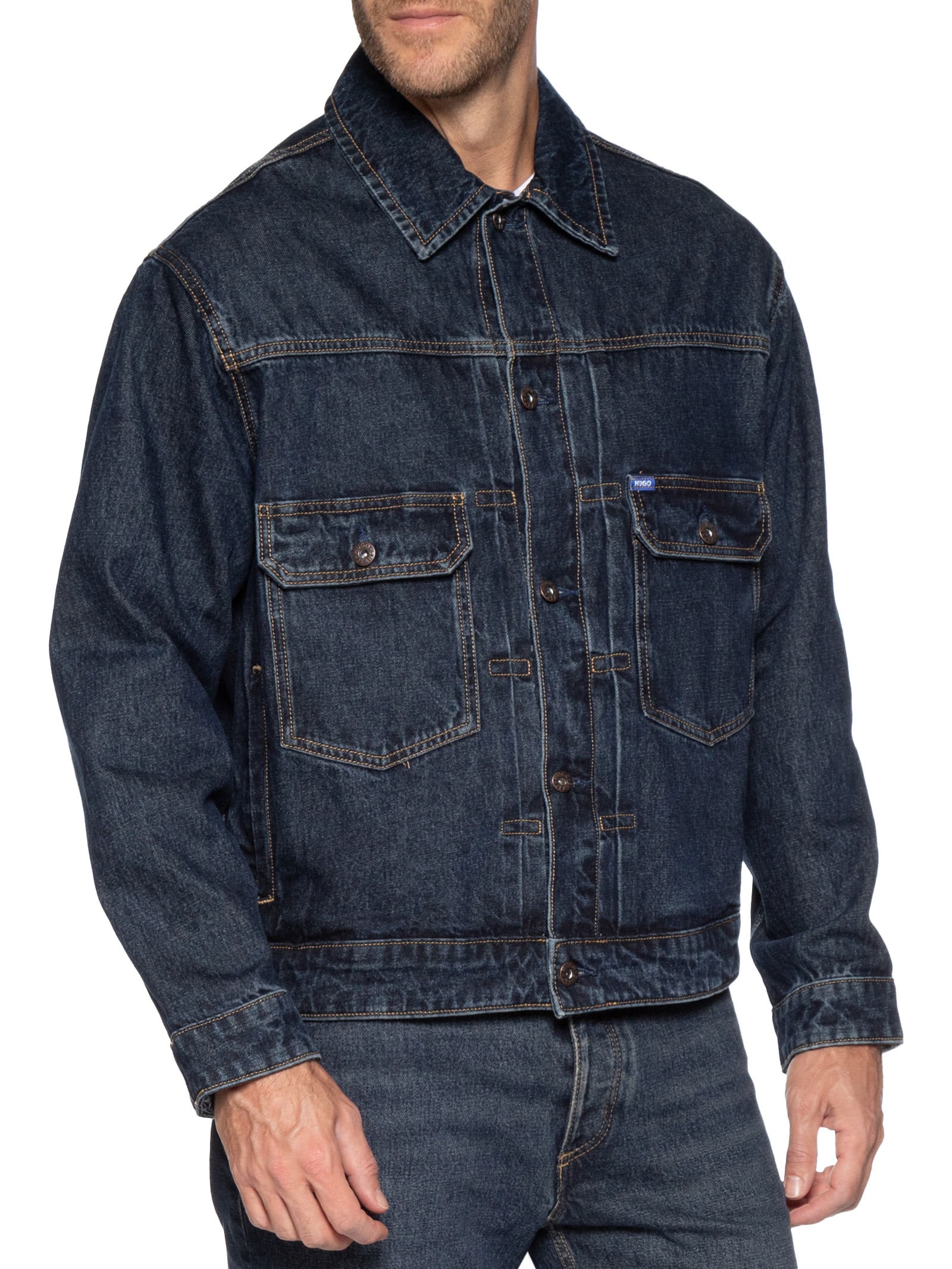 Jaqueta Masculina Jeans Reta Nial Azul Hugo